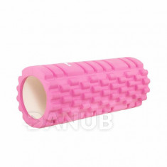 Rolă de masaj CROSSFIT FOAM ROLLER 33 x 14 cm - roz