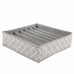 Organizator sertar compartimentat Boho Grey, set 4 bucati