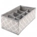 Organizator sertar compartimentat Boho Grey, set 4 bucati