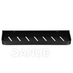 Raft baie pentru duș - 50x12 cm - aluminiu negru mat