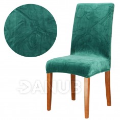 Universal chair cover - green velvet